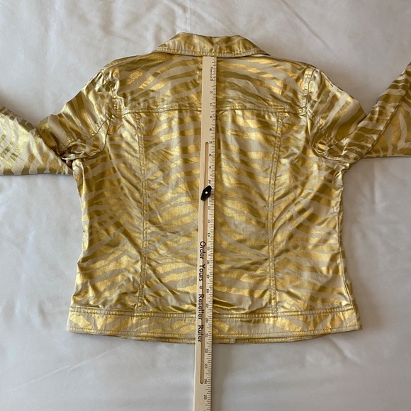 Just B  Gold Animal‎ Print Jacket Sz L - Picture 5 of 9